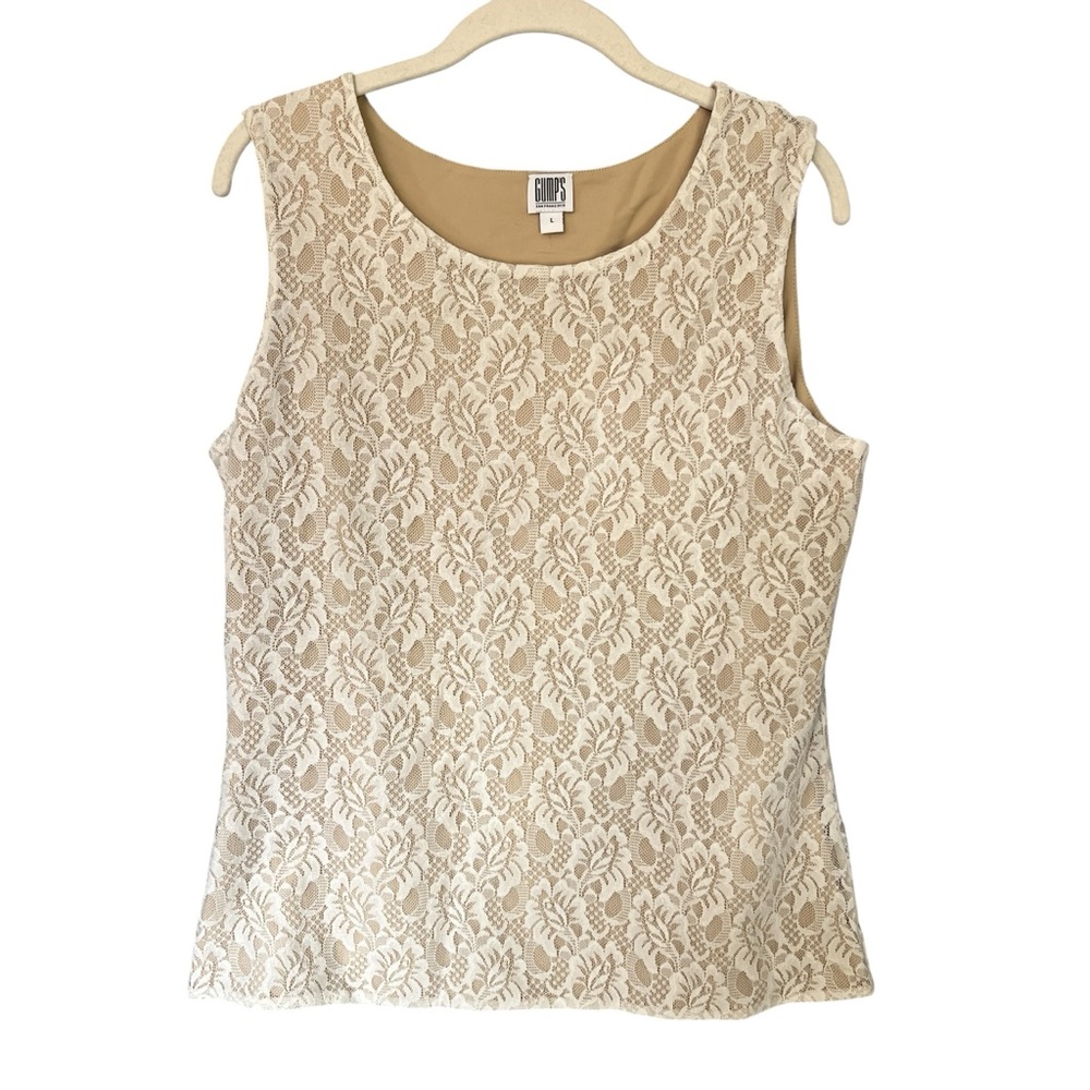 Gump’s San Francisco Vintage Women's Elegant White/Cream Lace Top Size Large